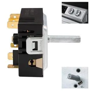 DG44-01006D Range Surface Element Control Switch for Samsung Range OEM Replacement Energy Regulator Fits for Samsung PER001-02D Model, AP7031847, PS16633253, EAP16633253, DG44-01006D, 18A, D-Cut DG44-01006D Range Surface Element Control Switch for Samsung Range OEM Replacement Energy Regulator Fits for Samsung PER001-02D Model, AP7031847, PS16633253, EAP16633253, DG44-01006D, 18A, D-Cut