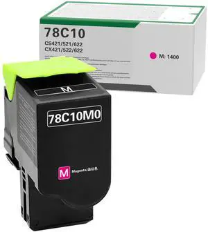 78C10 78C10M0 Magenta Compatible Toner Cartridge | Replacement for Lexmark CS421 CX522 CX622 CS521 CX421 CX521 CS522 CX625 Printer 78C10 78C10M0 Magenta Compatible Toner Cartridge | Replacement for Lexmark CS421 CX522 CX622 CS521 CX421 CX521 CS522 CX625 Printer