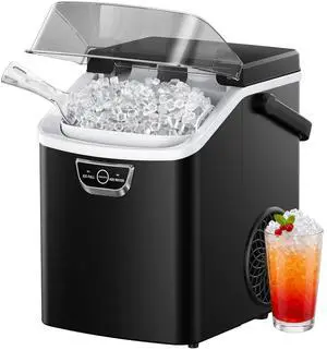 Nugget Ice Maker Countertop with Handle, Ready in 4 Mins, Max 40lbs/24H, Chewable Ice, Self-Cleaning, Portable Sonic Ice Maker with Basket and Scoop, for Home/Party/RV/Camping (Black) Nugget Ice Maker Countertop with Handle, Ready in 4 Mins, Max 40lbs/24H, Chewable Ice, Self-Cleaning, Portable Sonic Ice Maker with Basket and Scoop, for Home/Party/RV/Camping (Black)