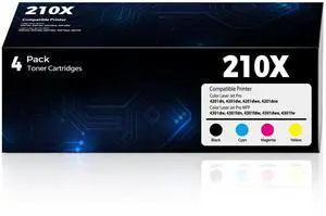 210X Toner Cartridges High Yield Compatible for 210X 210A Toner Color Laser jet Pro MFP 4301fdw MFP 4301fdn Compatible for Color Laser jet Pro 4201dw 4201dn MFP4301fdw MFP4301fdn (4 Pack with Chip) 210X Toner Cartridges High Yield Compatible for 210X 210A Toner Color Laser jet Pro MFP 4301fdw MFP 4301fdn Compatible for Color Laser jet Pro 4201dw 4201dn MFP4301fdw MFP4301fdn (4 Pack with Chip)