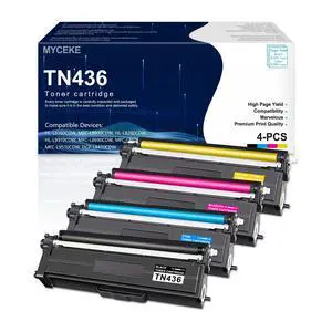 TN436 TN 436 Toner Cartridge Set TN-436 Replacement for Brother Printer | TN433 TN431 Toner Compatible for Laser HL-L8360CDW HL-L8260CDW MFC-L8900CDW MFC-L8690CDW (4 Pack,Black Cyan Magenta Yellow) TN436 TN 436 Toner Cartridge Set TN-436 Replacement for Brother Printer | TN433 TN431 Toner Compatible for Laser HL-L8360CDW HL-L8260CDW MFC-L8900CDW MFC-L8690CDW (4 Pack,Black Cyan Magenta Yellow)