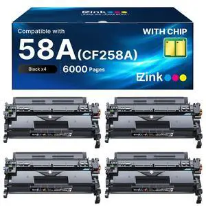 58A CF258A Toner Cartridge Compatible for MFP M428fdw (4 Black, with Chip) | Compatible for HP 58X CF258X toner Work with LaserJet Pro MFP M428fdw M404 M404n M430 M428fdn M428dw M428 M404dn M404dw 58A CF258A Toner Cartridge Compatible for MFP M428fdw (4 Black, with Chip) | Compatible for HP 58X CF258X toner Work with LaserJet Pro MFP M428fdw M404 M404n M430 M428fdn M428dw M428 M404dn M404dw