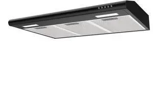 AWB75918B Black Range Hood 30 inch Under Cabinet with Anti-Fingerprint Design, Slim Vent Hood with Push Button Control, Ducted and Ductless Convertible AWB75918B Black Range Hood 30 inch Under Cabinet with Anti-Fingerprint Design, Slim Vent Hood with Push Button Control, Ducted and Ductless Convertible