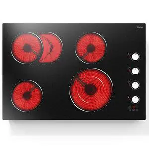 Hobsir 30 Inch Electric Cooktop, 4 Burner 6700W Dual Ring & Oval Burner | White Knob & Touch Control, 9 Heat Levels, Timer, Safety Lock, Residual Heat Warning for Convenient and Secure Cooking, 220V Hobsir 30 Inch Electric Cooktop, 4 Burner 6700W Dual Ring & Oval Burner | White Knob & Touch Control, 9 Heat Levels, Timer, Safety Lock, Residual Heat Warning for Convenient and Secure Cooking, 220V