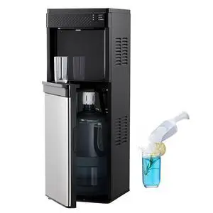 Water Dispenser with Ice Maker, 3-in-1 Floor-Standing Water Dispenser, 33 LBS/24H, 9 Cubes/7 Min Fast Ice Making with 1.3 LBS Storage, Bullet Ice-Cubes & Cold-Water, for Home, Kitchen, Party Water Dispenser with Ice Maker, 3-in-1 Floor-Standing Water Dispenser, 33 LBS/24H, 9 Cubes/7 Min Fast Ice Making with 1.3 LBS Storage, Bullet Ice-Cubes & Cold-Water, for Home, Kitchen, Party