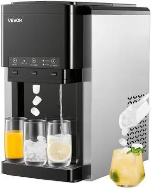 Water Dispenser with Ice Maker, 3-in-1 Countertop Water Dispenser, 35 LBS/24H, 12 Cubes/7 Min Fast Ice Making with 4 LBS Storage, Bullet/Crushed ICES & Cold-Water, for Home, Kitchen, Party Water Dispenser with Ice Maker, 3-in-1 Countertop Water Dispenser, 35 LBS/24H, 12 Cubes/7 Min Fast Ice Making with 4 LBS Storage, Bullet/Crushed ICES & Cold-Water, for Home, Kitchen, Party