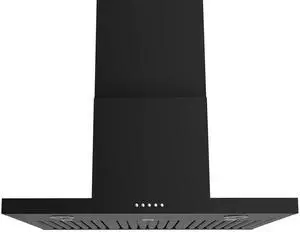 30" Range Hood - 650 CFM Wall Mount Kitchen Exhaust with 3 Speed Fan, LED Lights, Push Button, Ultra-thin Body, Chimney Style Stove Vent Hood & Ducted Exhaust Vent, Black 30" Range Hood - 650 CFM Wall Mount Kitchen Exhaust with 3 Speed Fan, LED Lights, Push Button, Ultra-thin Body, Chimney Style Stove Vent Hood & Ducted Exhaust Vent, Black
