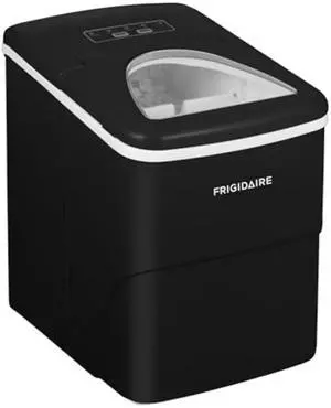 26 Lbs Portable Compact Icemaker, Ice Making Machine, Black, White, Medium 26 Lbs Portable Compact Icemaker, Ice Making Machine, Black, White, Medium