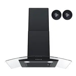 Wall Mount Range Hood 30 inch with 3 Speed Fan,black range hood with tempered glass,400CFM,Push Button Controls, LED Lighting, Permanent Filters in Stainless Steel,includes 2 Charcoal Filters Wall Mount Range Hood 30 inch with 3 Speed Fan,black range hood with tempered glass,400CFM,Push Button Controls, LED Lighting, Permanent Filters in Stainless Steel,includes 2 Charcoal Filters