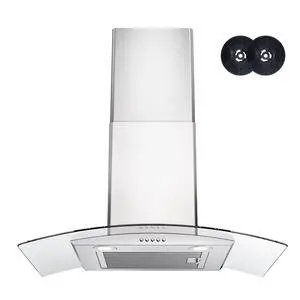 Range Hood 30 Inch, Ducted/Ductless Convertible Wall Mount Range Hood with Tempered Glass, 3 Speed Fan, 400CFM, Button Control, LED Light, Stainless Steel Filters, include 2 Charcoal Filters Range Hood 30 Inch, Ducted/Ductless Convertible Wall Mount Range Hood with Tempered Glass, 3 Speed Fan, 400CFM, Button Control, LED Light, Stainless Steel Filters, include 2 Charcoal Filters