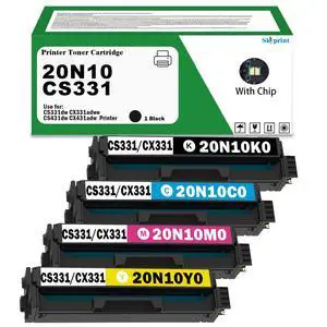 CS431 CX431 CX331 CS331 Toner Cartridges High Yield Compatible with Lexmark 20N10K0 20N10C0 20N10M0 20N10Y0 Toner use for Lexmark CS331dw CX331adwe CS431dw CX431adw Color Laser Printer CS431 CX431 CX331 CS331 Toner Cartridges High Yield Compatible with Lexmark 20N10K0 20N10C0 20N10M0 20N10Y0 Toner use for Lexmark CS331dw CX331adwe CS431dw CX431adw Color Laser Printer
