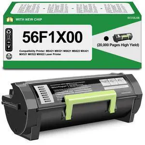 56F1X00 Black Toner Cartridge Extra High Yield 20,000 Pages | Compatible for Lexmark 56F1X00 Toner Cartridge Replacement for Lexmark MS421 MS521 MS621 MS622 MX421 MX521 MX522 MX622 56F1X00 Black Toner Cartridge Extra High Yield 20,000 Pages | Compatible for Lexmark 56F1X00 Toner Cartridge Replacement for Lexmark MS421 MS521 MS621 MS622 MX421 MX521 MX522 MX622