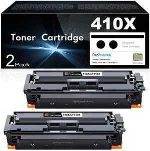 410X Black Toner Cartridges 2-Pack CF410X M477fnw M477fdw M477fdn M452dn | Compatible for HP 410X 410A Toner Works with Color Pro MFP M477fdw M477fdn M477fnw Pro M452dn M452nw M452dw Series Printer 410X Black Toner Cartridges 2-Pack CF410X M477fnw M477fdw M477fdn M452dn | Compatible for HP 410X 410A Toner Works with Color Pro MFP M477fdw M477fdn M477fnw Pro M452dn M452nw M452dw Series Printer