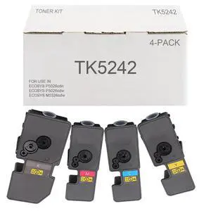 TK5242 Toner Compatible for Kyocera TK-5242 TK5242K TK5242C TK5242M TK5242Y (4 Pack, BK/C/M/Y) for Kyocera ECOSYS P5026cdw M5526cdw Toner TK5242 Toner Compatible for Kyocera TK-5242 TK5242K TK5242C TK5242M TK5242Y (4 Pack, BK/C/M/Y) for Kyocera ECOSYS P5026cdw M5526cdw Toner