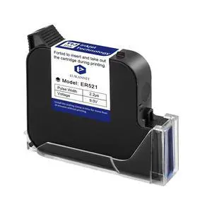 Original Black Ink Cartridge ER521, 72ml Quick Dry Solvent Ink Replacement for 1inch/25.4mm Handheld Inkjet Printer E15-1 /E16-1 /E11-1 /E50 Original Black Ink Cartridge ER521, 72ml Quick Dry Solvent Ink Replacement for 1inch/25.4mm Handheld Inkjet Printer E15-1 /E16-1 /E11-1 /E50