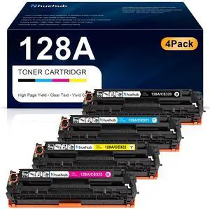 128A Toner Cartridges Replacement for HP 128A CE320A CE321A CE322A CE323A | Works with Color Pro CP1525nw CP1525n, Pro CM1415fnw CM1415fn Printer, (Black Cyan Magenta Yellow, 4 Pack) 128A Toner Cartridges Replacement for HP 128A CE320A CE321A CE322A CE323A | Works with Color Pro CP1525nw CP1525n, Pro CM1415fnw CM1415fn Printer, (Black Cyan Magenta Yellow, 4 Pack)
