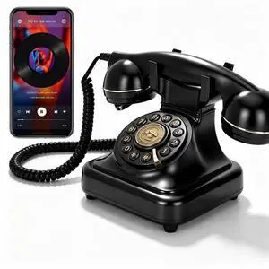 Bluetooth Retro Phone with Music Playback & Long-Lasting Battery | Voice Assistant Compatible with iPhone & Android, Beautiful Decor for Home,Long Battery Life, Elegant Appearance Bluetooth Retro Phone with Music Playback & Long-Lasting Battery | Voice Assistant Compatible with iPhone & Android, Beautiful Decor for Home,Long Battery Life, Elegant Appearance