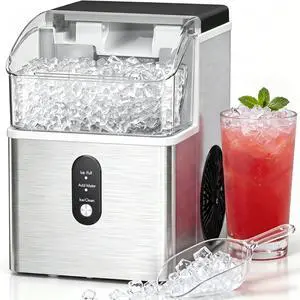 Nugget Ice Makers Countertop, Soft Crushed Pellet Portable Ice Machine with Auto-Cleaning Function, 35Lbs/24H, One-Click Operation Ice Makers for Kitchen, Office, Home Nugget Ice Makers Countertop, Soft Crushed Pellet Portable Ice Machine with Auto-Cleaning Function, 35Lbs/24H, One-Click Operation Ice Makers for Kitchen, Office, Home