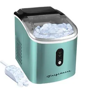 EFIC103 Ice Maker Machine Heavy Duty, 26lb Ice per Day, Blue SS EFIC103 Ice Maker Machine Heavy Duty, 26lb Ice per Day, Blue SS