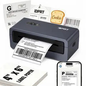 4x6 Bluetooth Thermal Shipping Label Printer, Wireless Label Maker for Shipping Packages, Work with iOS Android Windows, Support Amazon Shopify USPS UPS 4x6 Bluetooth Thermal Shipping Label Printer, Wireless Label Maker for Shipping Packages, Work with iOS Android Windows, Support Amazon Shopify USPS UPS