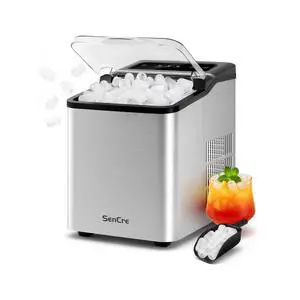 Ice Makers Countertop, 26.5Lbs/24H Ice Machine with 2 Sizes Bullet Ice, 9 Ice Cubes Release in 6 Mins, Self-Cleaning Portable Ice Maker with Ice Scoop and Basket for Home Kitchen Office Bar RV Ice Makers Countertop, 26.5Lbs/24H Ice Machine with 2 Sizes Bullet Ice, 9 Ice Cubes Release in 6 Mins, Self-Cleaning Portable Ice Maker with Ice Scoop and Basket for Home Kitchen Office Bar RV