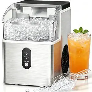 Nugget Ice Makers Countertop, Soft Crushed Pellet Portable Ice Machine with Auto-Cleaning Function, 35Lbs/24H, One-Click Operation Ice Makers for Kitchen, Office, Home Nugget Ice Makers Countertop, Soft Crushed Pellet Portable Ice Machine with Auto-Cleaning Function, 35Lbs/24H, One-Click Operation Ice Makers for Kitchen, Office, Home