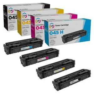 Compatible Toner Cartridge Replacements for Canon 045H High Yie (1 Black, 1 Cyan, 1 Magenta, 1 Yellow, 4-Pack) Compatible Toner Cartridge Replacements for Canon 045H High Yie (1 Black, 1 Cyan, 1 Magenta, 1 Yellow, 4-Pack)