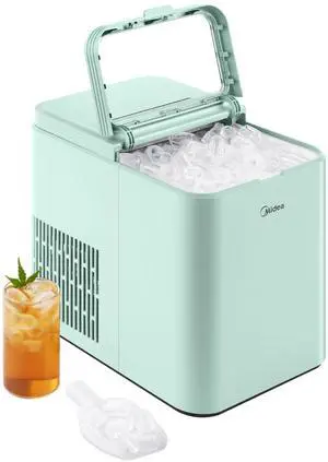 26lbs Countertop Bullet Ice Maker, Self-Cleaning, with Ice Scoop | 8 Ice Bullets Ready in 6 Minutes, for Home/Office/RV 26lbs Countertop Bullet Ice Maker, Self-Cleaning, with Ice Scoop | 8 Ice Bullets Ready in 6 Minutes, for Home/Office/RV