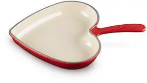 Enameled Cast Iron Traditional Heart Skillet, 10.25, Cerise Enameled Cast Iron Traditional Heart Skillet, 10.25, Cerise