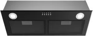 Black Range Hood 28 Inch, Built-in Kitchen Vent Hood with 450 CFM, 3 Speed Exhaust Fan, 2 LED Lights & Button Control, Ducted/Ductless Convertible Black Range Hood 28 Inch, Built-in Kitchen Vent Hood with 450 CFM, 3 Speed Exhaust Fan, 2 LED Lights & Button Control, Ducted/Ductless Convertible