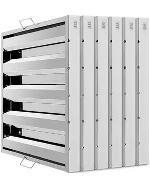 Hood Filters 430 Stainless Steel 19.5W x 19.5H Inch, 4 Grooves Commercial Hood Filters, Commercial Kitchen Range Hood Filter for Grease Rated Commercial Kitchen Exhaust Hoods, 6 Pack Hood Filters 430 Stainless Steel 19.5W x 19.5H Inch, 4 Grooves Commercial Hood Filters, Commercial Kitchen Range Hood Filter for Grease Rated Commercial Kitchen Exhaust Hoods, 6 Pack