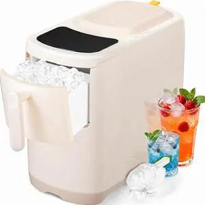 Portable Countertop Ice Maker, 18Lbs/24H Self-Cleaning Ice Machine, One-Touch Operation with Ice Scoop Included, for Home Kitchen Office, White Portable Countertop Ice Maker, 18Lbs/24H Self-Cleaning Ice Machine, One-Touch Operation with Ice Scoop Included, for Home Kitchen Office, White
