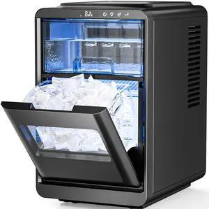 Crescent Ice Maker, Slow-Melting Countertop Ice Maker, 27 Lbs/24H, 16Pcs in 15Mins, Self-Cleaning,24-Hour Timer, for Home/Kitchen/Office/Party Crescent Ice Maker, Slow-Melting Countertop Ice Maker, 27 Lbs/24H, 16Pcs in 15Mins, Self-Cleaning,24-Hour Timer, for Home/Kitchen/Office/Party