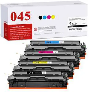 045 045H Toner Cartridge Set High-Yield 4-Pack(BK/C/M/Y) Replacement for Canon CRG-045 045H Toner Color imageCLASS MF631Cn MF632Cdw MF633Cdw MF634Cdw Printer 045 045H Toner Cartridge Set High-Yield 4-Pack(BK/C/M/Y) Replacement for Canon CRG-045 045H Toner Color imageCLASS MF631Cn MF632Cdw MF633Cdw MF634Cdw Printer