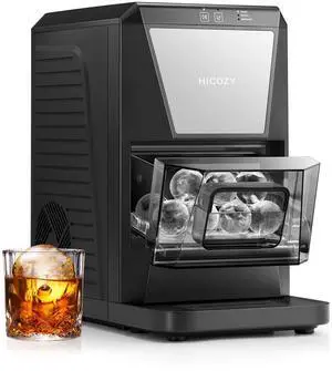 B1 2" Clear Ice Ball Maker, Countertop, 40 Pcs/Day Self-Cleaning | Makes 2 big crystal sphere ice balls in 60 mins, with ice tong, round ice cube machine ideal for cocktails and whiskey B1 2" Clear Ice Ball Maker, Countertop, 40 Pcs/Day Self-Cleaning | Makes 2 big crystal sphere ice balls in 60 mins, with ice tong, round ice cube machine ideal for cocktails and whiskey