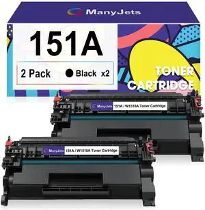 Compatible W1510A Toner Cartridge Replacement for HP 151A W1510A Black Toner Cartridge Compatible for LaserJet Pro 4003dw/MFP 4103fdw/4103fdn Printers (Black, 2-Pack, with Chip) Compatible W1510A Toner Cartridge Replacement for HP 151A W1510A Black Toner Cartridge Compatible for LaserJet Pro 4003dw/MFP 4103fdw/4103fdn Printers (Black, 2-Pack, with Chip)