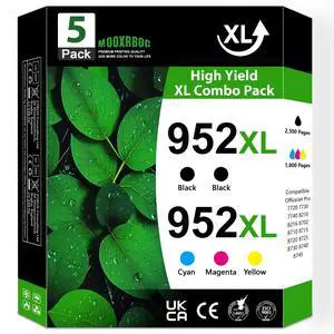952XL Ink Cartridges High Yield Replacement for HP 952 952XL Ink Cartridge | Work with OfficeJet Pro 7740 8210 8702 8710 8715 8720 Printer (4-Pack, 2Black/1Cyan/1Magenta/1Yellow) 952XL Ink Cartridges High Yield Replacement for HP 952 952XL Ink Cartridge | Work with OfficeJet Pro 7740 8210 8702 8710 8715 8720 Printer (4-Pack, 2Black/1Cyan/1Magenta/1Yellow)