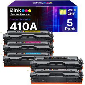Compatible 410A Toner Cartridge Replacement for HP 410A 410X 410 CF410A CF411A CF412A CF413A Color LaserJet Pro MFP M477fnw M477fdw M477fdn M452dn M452nw M477 Printer (5 Pack) Compatible 410A Toner Cartridge Replacement for HP 410A 410X 410 CF410A CF411A CF412A CF413A Color LaserJet Pro MFP M477fnw M477fdw M477fdn M452dn M452nw M477 Printer (5 Pack)