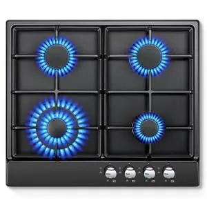 24 Inch Gas Cooktop, Built-In 4 Burner Gas Stove Top, NG/LPG Convertible Black Enamel Propane Cooktop with Thermocouple Protection for Kitchen, Apartments, RV 24 Inch Gas Cooktop, Built-In 4 Burner Gas Stove Top, NG/LPG Convertible Black Enamel Propane Cooktop with Thermocouple Protection for Kitchen, Apartments, RV