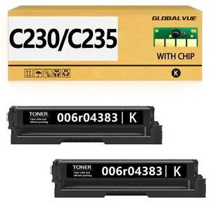 C230 C235 Black Toner Cartridges 2 Pack (with Chip) Compatible with Xerox C230 C235 006R04384 Toner Cartridges Work for Xerox C230DNI C235DNI Color Multifunction Printer C230 C235 Black Toner Cartridges 2 Pack (with Chip) Compatible with Xerox C230 C235 006R04384 Toner Cartridges Work for Xerox C230DNI C235DNI Color Multifunction Printer