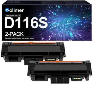 MLT-D116S Black Toner Cartridge (2-Pack) Replacement for Samsung D116S | MLTD116S Toner Cartridge Black for SL-M2625D, 2626, 2825DW, 2836, 2675, 2676, 2875DW, 2876, 2885FW, 2886 (SU844A) Printer MLT-D116S Black Toner Cartridge (2-Pack) Replacement for Samsung D116S | MLTD116S Toner Cartridge Black for SL-M2625D, 2626, 2825DW, 2836, 2675, 2676, 2875DW, 2876, 2885FW, 2886 (SU844A) Printer