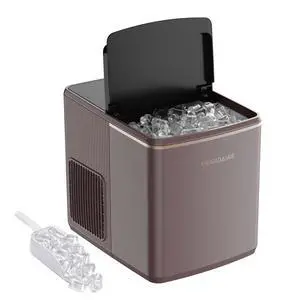 Countertop Ice Maker, 26 lbs per Day Fast Bullet Ice Making Machine with Touch Display, 9 Pieces in 715 Minutes, Portable Ice Machine for Home Kitchen, Office & RV, Mauve Countertop Ice Maker, 26 lbs per Day Fast Bullet Ice Making Machine with Touch Display, 9 Pieces in 715 Minutes, Portable Ice Machine for Home Kitchen, Office & RV, Mauve