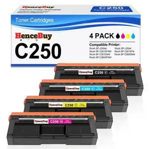 Compatible Toner Cartridges for Ricoh SP C250 C260 C261 Toner 407539 407540 407541 407542 for RICOH Aficio SP C250DN C250SF C261SFN C261SFNw C261DNw Laser Printers (4-Pack) Compatible Toner Cartridges for Ricoh SP C250 C260 C261 Toner 407539 407540 407541 407542 for RICOH Aficio SP C250DN C250SF C261SFN C261SFNw C261DNw Laser Printers (4-Pack)