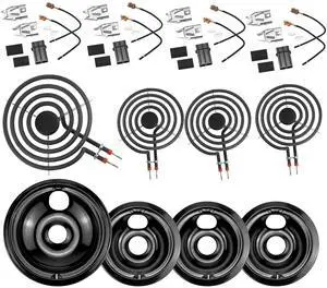Black Burner Drip Pans 5304430149(6")5304430150(8") Electric Stove Burners MP15YA(6") MP21YA(8")330031 Surface Element Receptacle Compatible for Frigi-daire Ken-more Cro-sley Tap-pan by Black Burner Drip Pans 5304430149(6")5304430150(8") Electric Stove Burners MP15YA(6") MP21YA(8")330031 Surface Element Receptacle Compatible for Frigi-daire Ken-more Cro-sley Tap-pan by