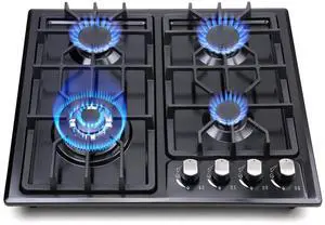 Gas Cooktop 22InchBuilt in Gas Cooktop 4 Burners Stainless Steel Stove with NG/LPG Conversion Kit Thermocouple Protection and Easy to Clean Gas Cooktop 22InchBuilt in Gas Cooktop 4 Burners Stainless Steel Stove with NG/LPG Conversion Kit Thermocouple Protection and Easy to Clean