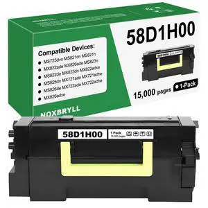 58D1H00 High Yield Black Toner Cartridge 15,000 Pages | Compatible for Lexmark 58D1H00 Toner for MS725 MS821 MS822 MS823 MS824 MS825 MS826 MX721 MX722 MX725 MX822 MX824 MX826 58D1H00 High Yield Black Toner Cartridge 15,000 Pages | Compatible for Lexmark 58D1H00 Toner for MS725 MS821 MS822 MS823 MS824 MS825 MS826 MX721 MX722 MX725 MX822 MX824 MX826
