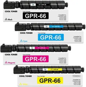 GPR66 GPR-66 Toner Cartridge Set High Yield 4 Pack C3326i C3926i | Compatible for Canon GPR66 Work for Canon Color Image Runner C3326i Advance DX C3926i C3930i C3935i C3922i Printer GPR66 GPR-66 Toner Cartridge Set High Yield 4 Pack C3326i C3926i | Compatible for Canon GPR66 Work for Canon Color Image Runner C3326i Advance DX C3926i C3930i C3935i C3922i Printer