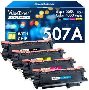 507A Toner Cartridges for HP 507A for HP 507X 4-Pack (B/C/M/Y) | Compatible for HP 507A CE400A CE401A CE402A CE403A for Enterprise M551 M551n M551dn M551xh M570dn (Black Cyan Yellow Magenta) 507A Toner Cartridges for HP 507A for HP 507X 4-Pack (B/C/M/Y) | Compatible for HP 507A CE400A CE401A CE402A CE403A for Enterprise M551 M551n M551dn M551xh M570dn (Black Cyan Yellow Magenta)