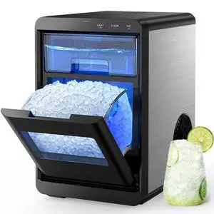 Nugget Ice Maker Countertop: 44Lbs/24H - Self-Cleaning Ice Machine with Removable Tank & Ice Basket for Home, Kitchen, Office Nugget Ice Maker Countertop: 44Lbs/24H - Self-Cleaning Ice Machine with Removable Tank & Ice Basket for Home, Kitchen, Office