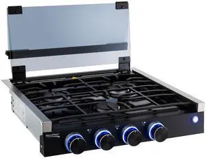 3-Burner RV Gas Cooktop | Black | Cover Included 3-Burner RV Gas Cooktop | Black | Cover Included